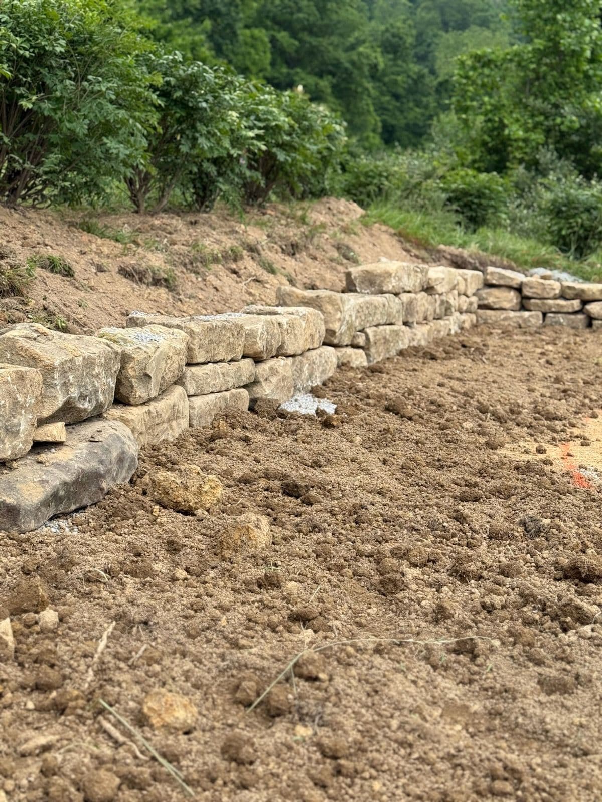 Stone Wall Installation Blends with Nature image